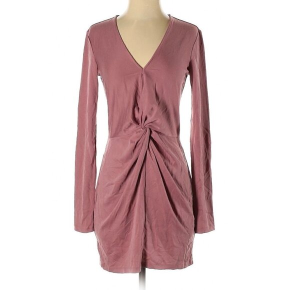NWT Bobi Black Mauve Front Knot Dress - Picture 1 of 6